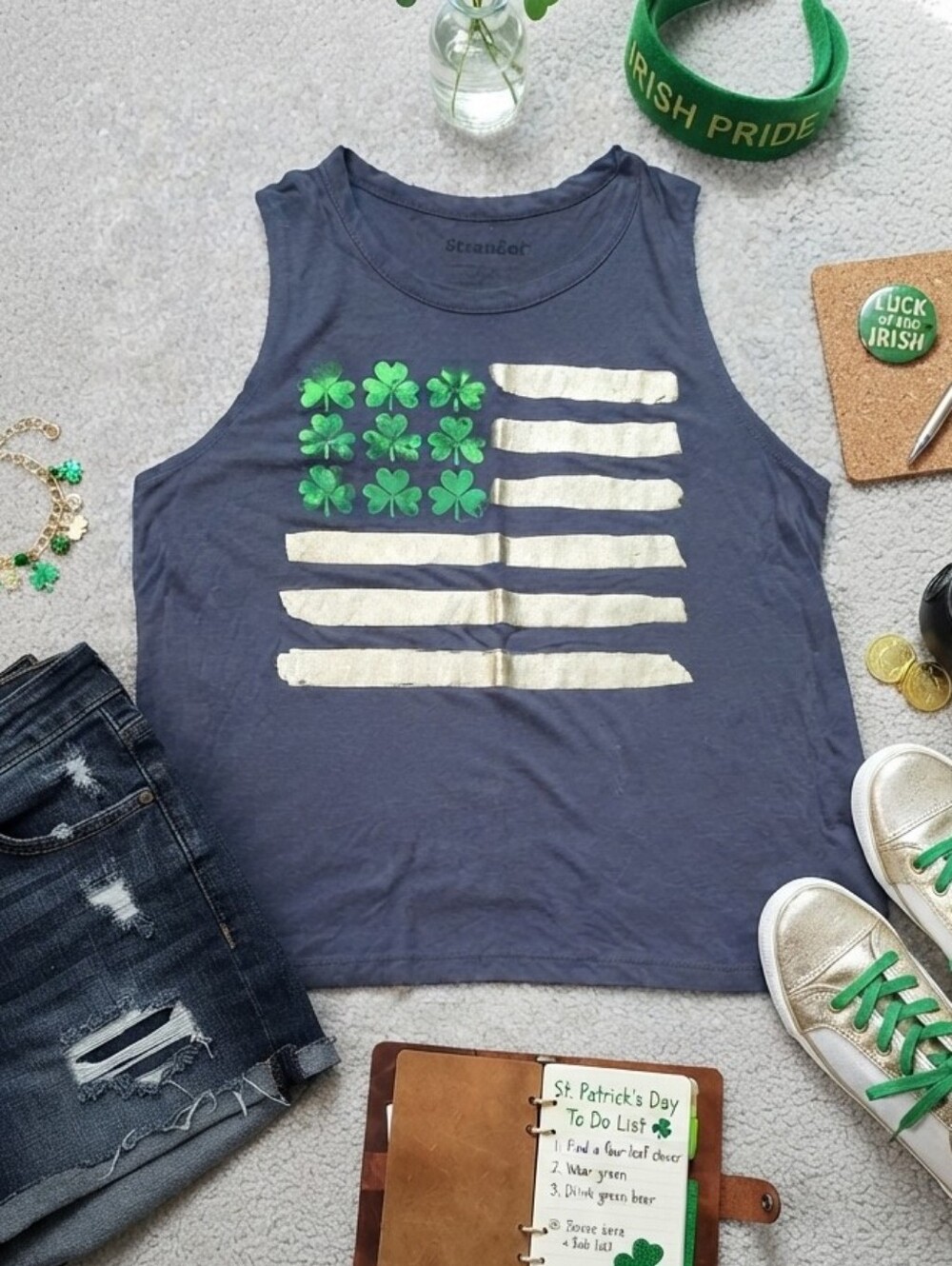 Stranded St. Patty's Day Tank